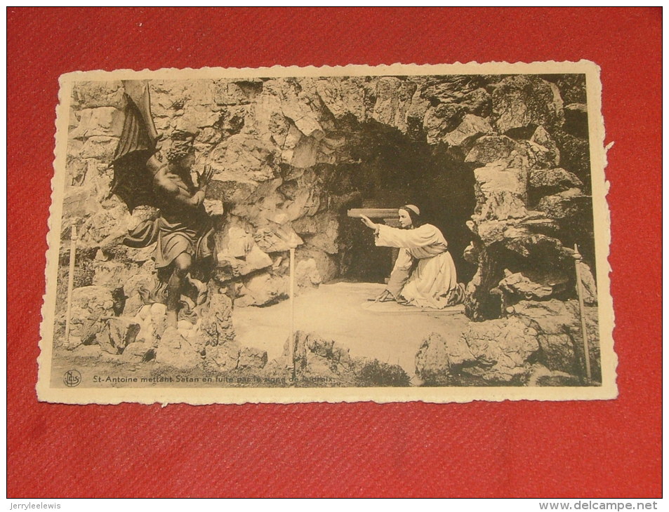 CRUPET  -  ASSESSE -   Grottes De St Antoine  à Crupet  -  St Antoine Enfant,  Chassant Le Démon - Assesse