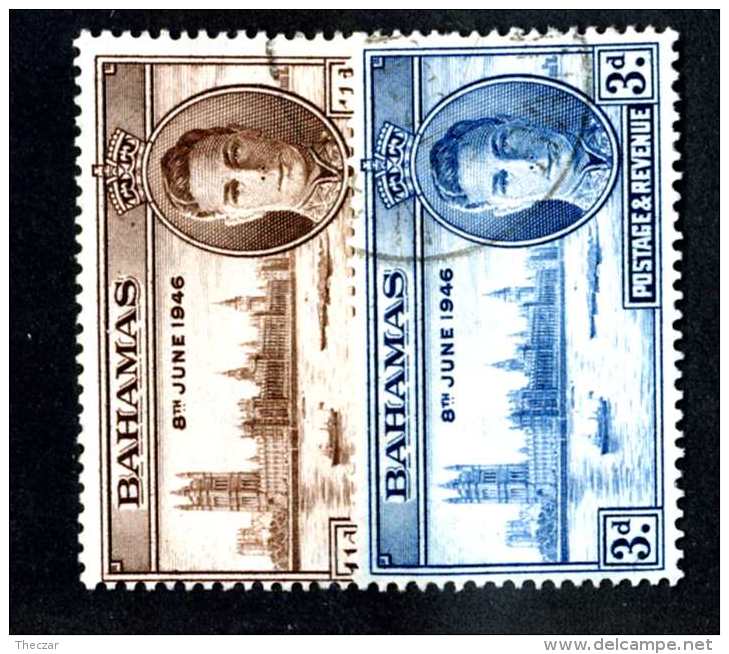 5815x)  Bahamas 1946   ~SG# 176-77 ~ Used ~ Offers Welcome! - Otros & Sin Clasificación