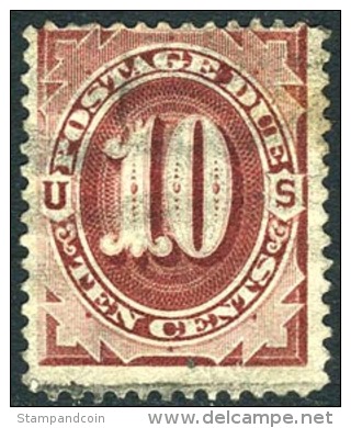 US J26 Used 10c Postage Due Of 1891 - Taxe Sur Le Port