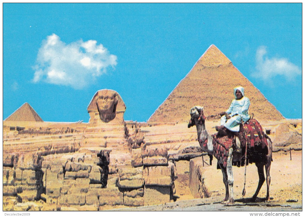 ZS42399 Giza The Sphinx With Khephren And Mykerinos Pyramids   2  Scans - Gizeh