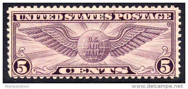 US C16 Mint Never Hinged 5c Winged Globe Airmail Of 1931-32 - 1b. 1918-1940 Ungebraucht
