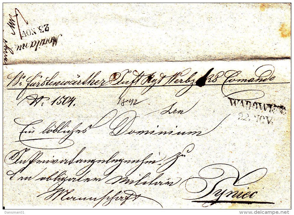 POLAND 1842 WADOWICE Full Letter - ...-1860 Préphilatélie