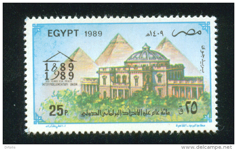 EGYPT / 1989 / AIRMAIL / CENTENARY OF INTERPARLIAMENTARY UNION / PYRAMIDS / MNH / VF - Unused Stamps