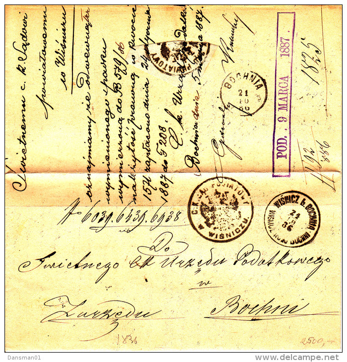 POLAND 1836 WISNICZ To BOCHNIA Full Letter - ...-1860 Préphilatélie