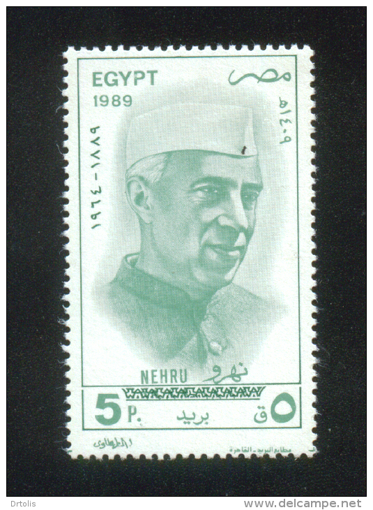 EGYPT / 1989 / INDIA / JAWAHARLAL NEHRU / MNH / VF - Unused Stamps