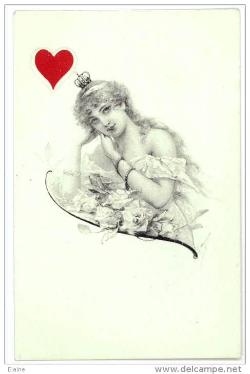 Queen Of Hearts - Artist Signed - Playing Cards