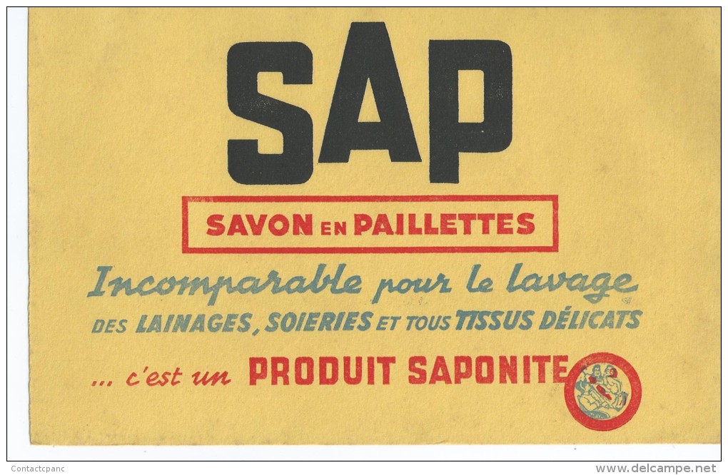 Savon    "    SAP     "   Saponite     -   Ft  =  21 Cm X 13.5 Cm - Produits Ménagers