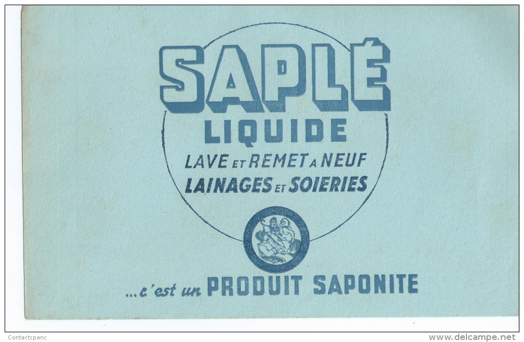 Savon    "   SAPLE   Liquide   "   Saponite     -   Ft  =  21 Cm X 13.5 Cm - Produits Ménagers