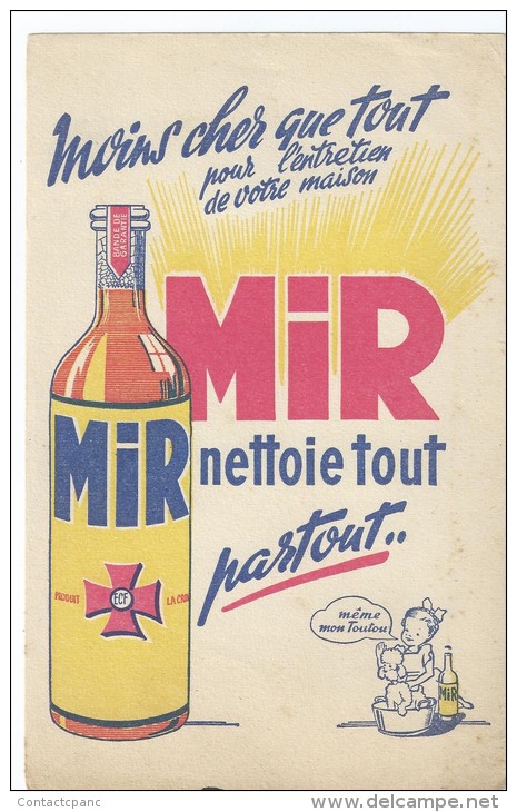 "   MIR  "                    -   Ft  =  21 Cm X 13.5 Cm - Produits Ménagers