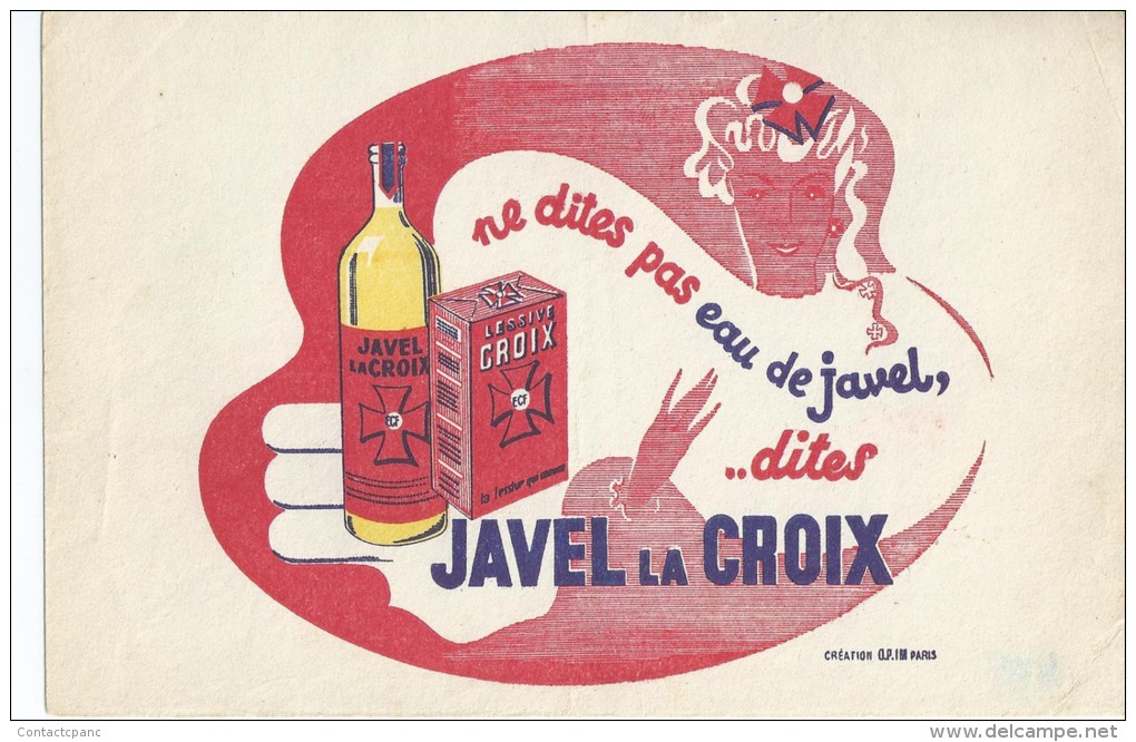 Javel     "  LA  CROIX   "             -   Ft  =  21 Cm X 13.5 Cm - Pulizia