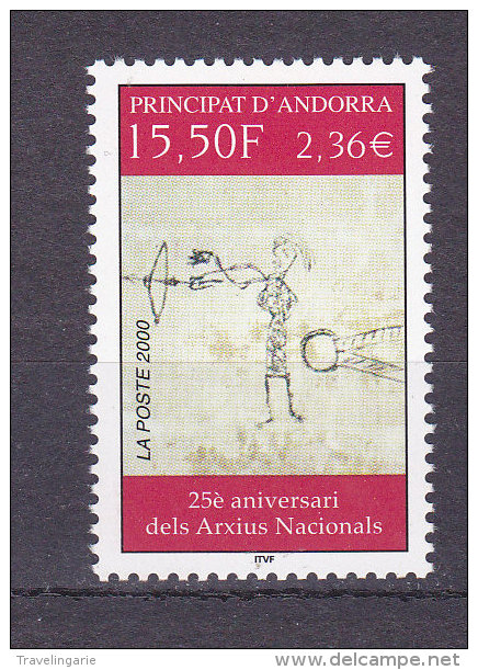 Andorra Fr. 2000 25e Anniv. Des Archives Nationals MNH ** Yvert 539 - Neufs