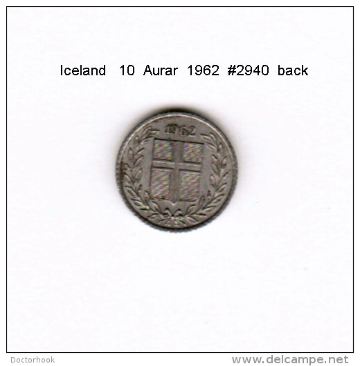 ICELAND    10  AURAR  1962  (KM # 10) - Islandia
