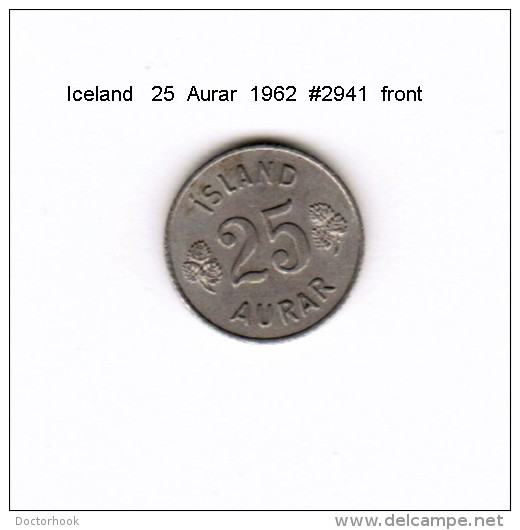 ICELAND    25  AURAR  1962  (KM # 11) - Iceland