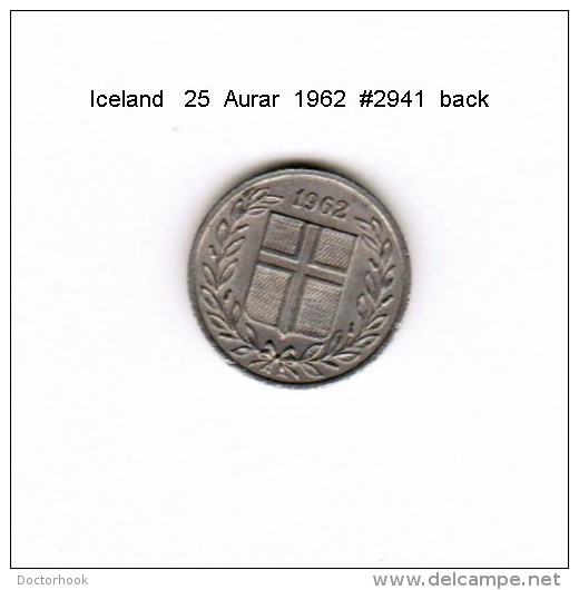 ICELAND    25  AURAR  1962  (KM # 11) - Islande