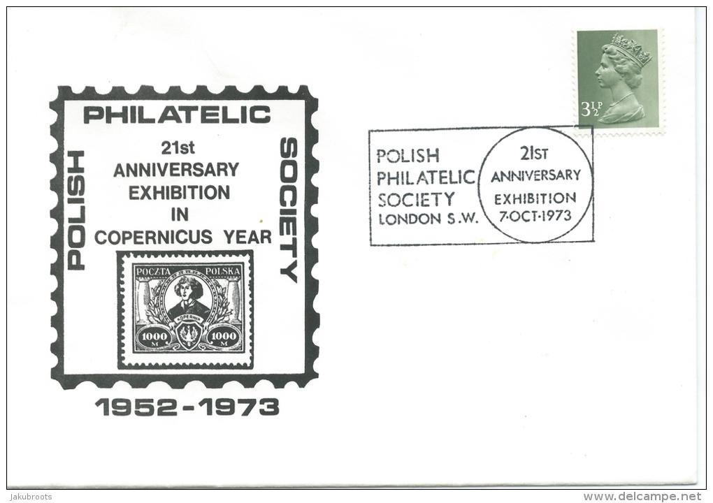 1973. POLISH  PHILATELIC SOCIETY  21st. ANNIVERSARY  EXHIBITION - Gobierno De Londres (En Exhilio)