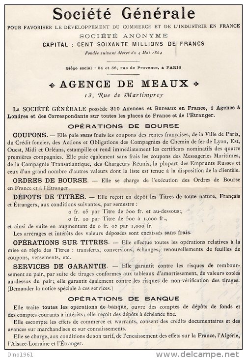 VP131 - MEAUX -  Affiche De La Société Général / Agence De MEAUX - Afiches