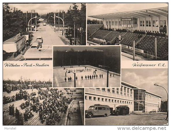 D-02943 Weißwasser/O.L. - Wilhelm-Pieck-Stadion - Eishockeyspiel DDR : Canada 24.2.1961 - Görlitz