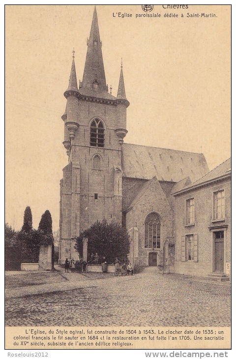 CHIEVRES : L'église Paroisiale Dédiée à Saint-Martin - Chièvres