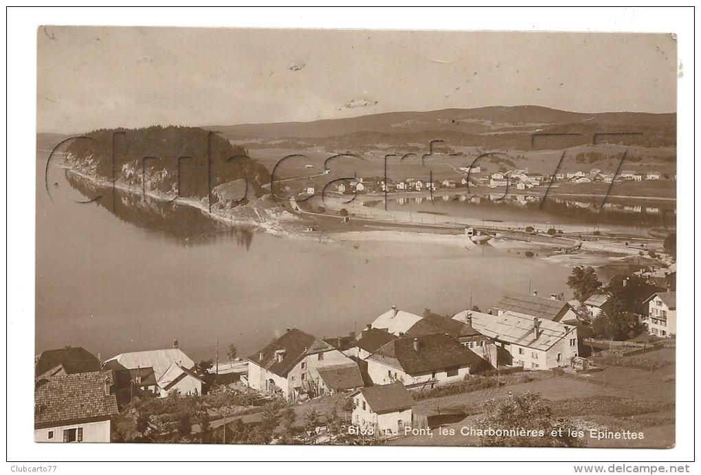 Le Lieu (Suisse, Vaud) : Vue Générale Sur Les Hameaux De La Charbonnière, Le Pont Et Les Epinette En 1925 PF - Le Lieu