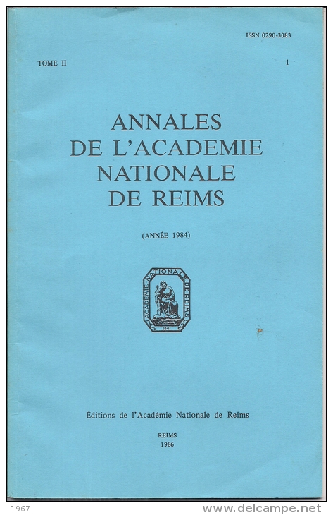 Livret   Annales De L'Académie Nationale De REIMS (1984) - Sin Clasificación