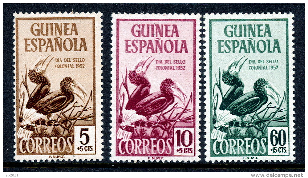 Spanish Guinea 1952, Edifil # 318-320. Dia Del Sello, MNH (**) - Guinée Espagnole
