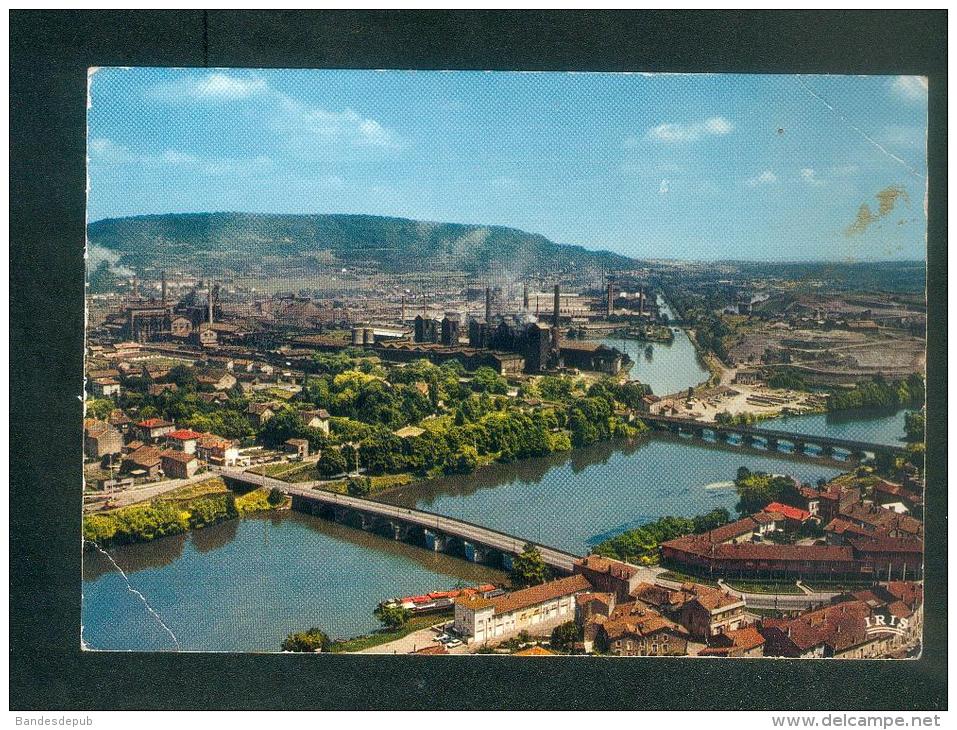 CPSM - Neuves Maisons (54) - Les Ponts Sur La Moselle ( Vue Aerienne Pont Industrie Usine Ed. La Cigogne) - Neuves Maisons