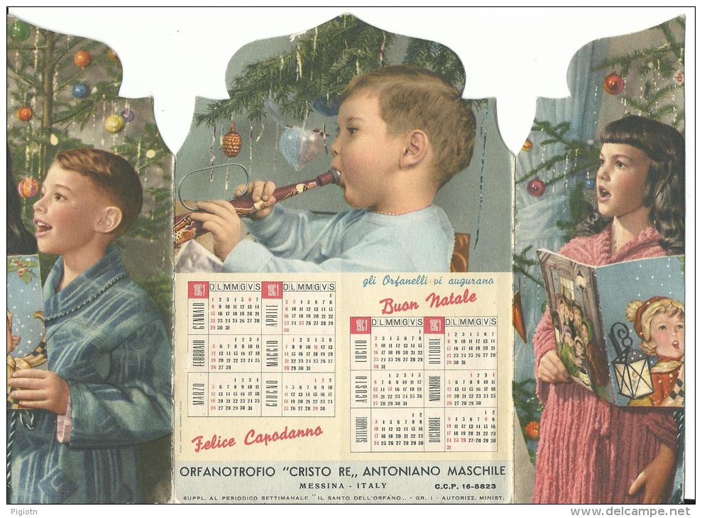 CAL439 - CALENDARIETTO DA TAVOLO 1961 - ORFANATROFIO "CRISTO RE" ANTONIANO MASCHILE - MESSINA - Formato Piccolo : 1961-70