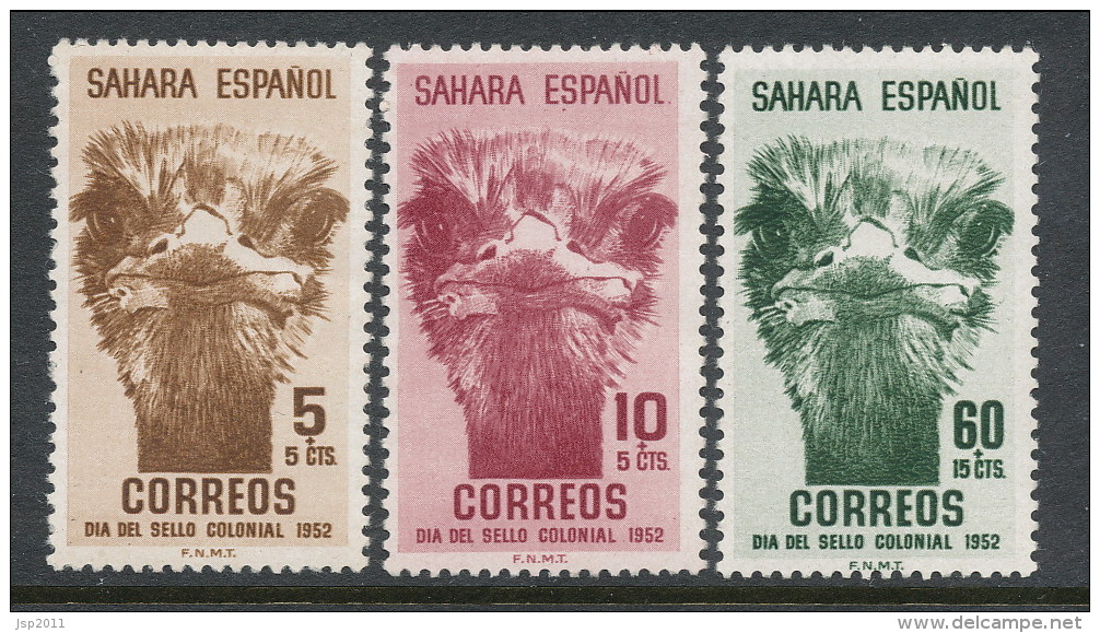 Spanish Sahara 1952, Edifil # 98-100. Dia Del Sello, MNH (**) - Spanische Sahara