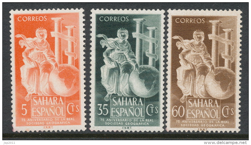 Spanish Sahara 1953, Edifil # 101-103. Dia Del Sello, MNH (**) - Sahara Espagnol
