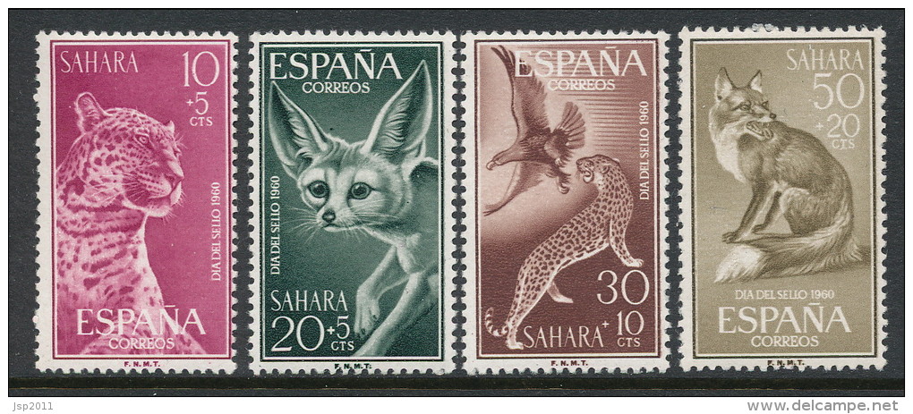 Spanish Sahara 1960, Edifil # 176-179. Dia Del Sello, MH (*) - Sahara Spagnolo