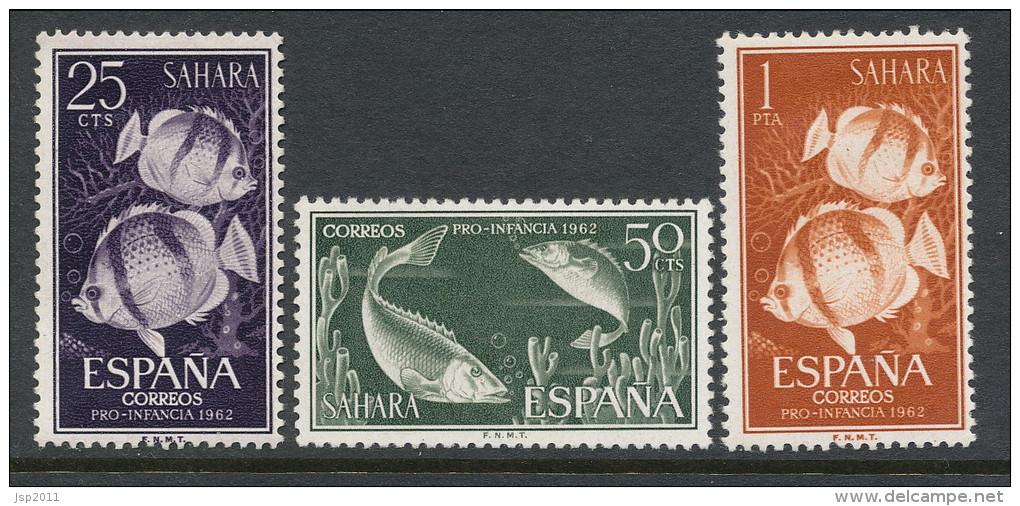 Spanish Sahara 1962, Edifil # 209-211. Pro Infancia, MH (*) - Sahara Español