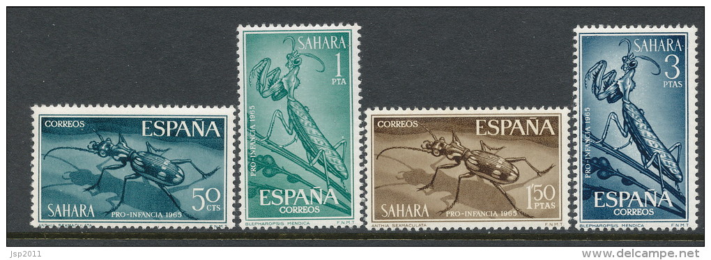 Spanish Sahara 1965, Edifil # 242-245. Pro Infancia, MH (*) - Spanische Sahara