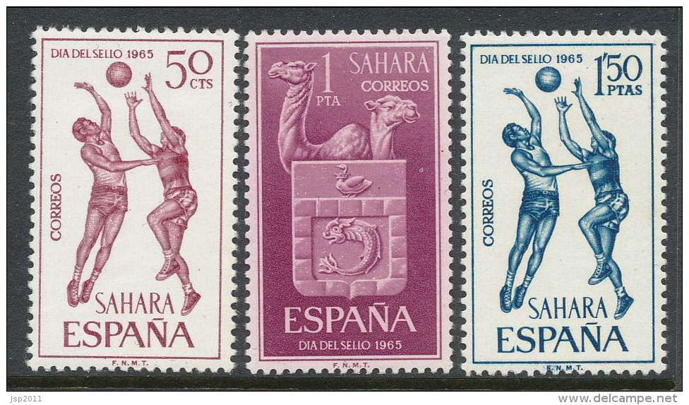 Spanish Sahara 1965, Edifil # 246-248. Dia Del Sello, MH (*) - Sahara Español