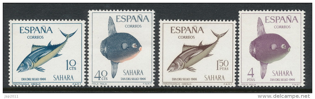 Spanish Sahara 1966, Edifil # 252-255. Dia Del Sello, MNH (**) - Sahara Español