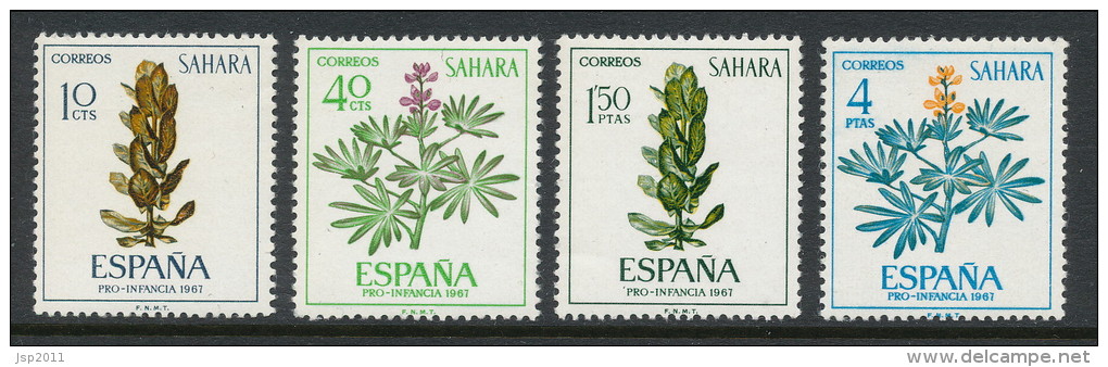 Spanish Sahara 1967, Edifil # 256-259. Pro Infancia, MNH (**) - Sahara Español