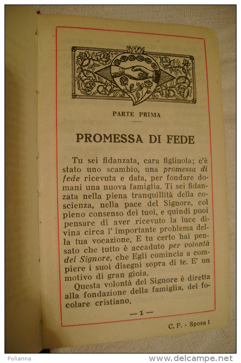 PBX/45 Barezia - Giacomello LA SPOSA CRISTIANA - Libretto Preparazione Matrimonio Ed. Cangini & Filippi 1946 - Religion