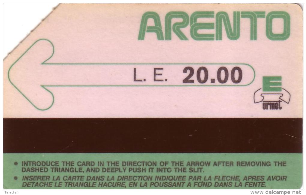 EGYPTE EGYPT ARENTO L.E. 20.00 1988 UT ANCIENNE OLDTIMER CARD - Egipto