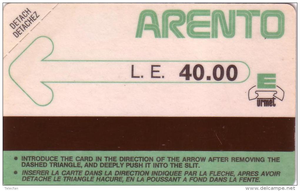 EGYPTE EGYPT ARENTO L.E. 40.00 1988 UT ANCIENNE OLDTIMER CARD - Egitto