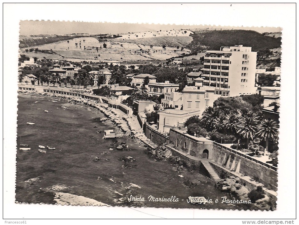 $3-3417 LAZIO ROMA SANTA MARINELLA SPIAGGIA VIAGGIATA 1961 - Altri & Non Classificati