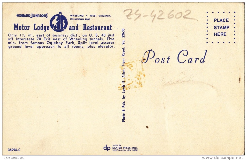 ZS42602 Motor Lodge And Restaurant Wheeling  2   Scans - Wheeling