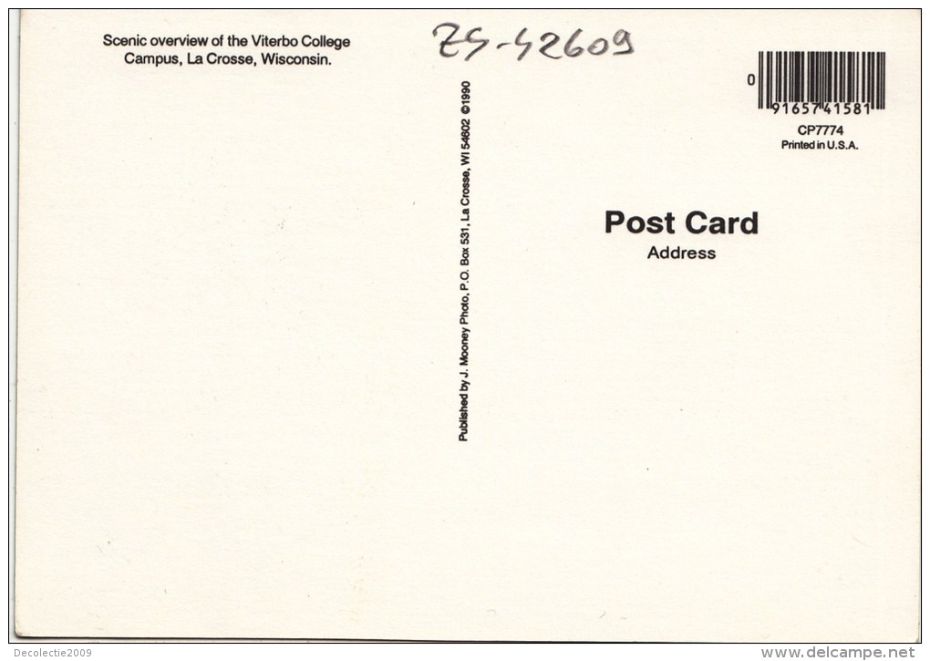 ZS42609 Scenic Overview Of The Viterbo College Campus La Crosse   2   Scans - Autres & Non Classés