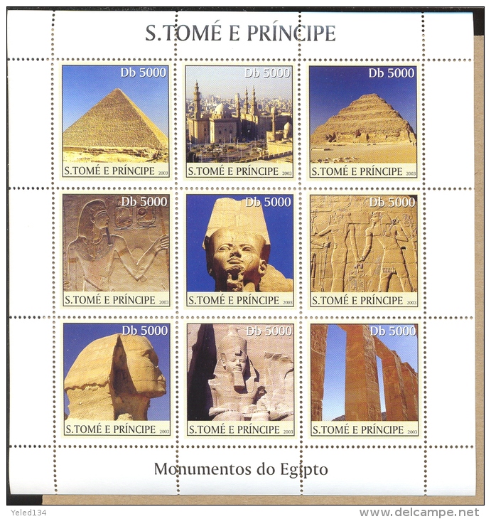 MINT NH STAMPS OF SAO TOME E PRINCIPE  1459  MONUMENTS OF EGYPT - Sao Tome Et Principe