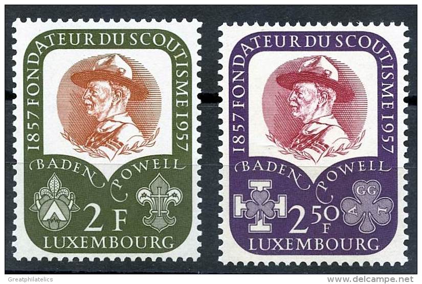 LUXEMBOURG 1957 BADEN POWEL SCOUTS SC# 324-25 VF MNH - Other & Unclassified