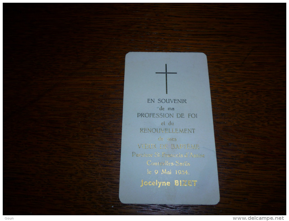 Souvenir Communion  J Bizet  Courcelles Sartis - Communion