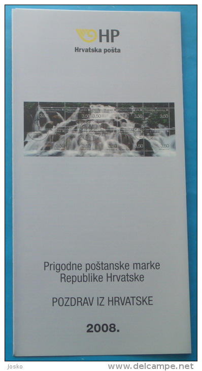 PLITVICE LAKES - Croatia Post Postage Stamp Prospectus* Waterfall Water Falls Geology Phenomenon Phénomène Géologique - Minerales