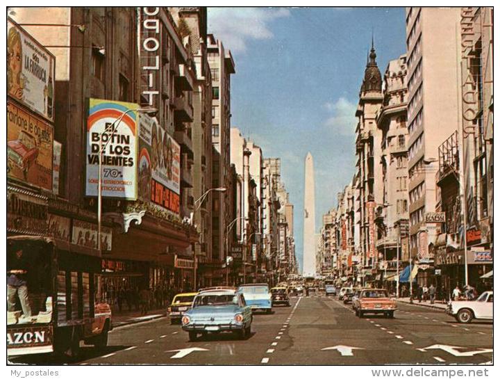 Kk41337 Buenos Aires Avenida Corrientes Obelisk Kat. Buenos Aires - Argentina