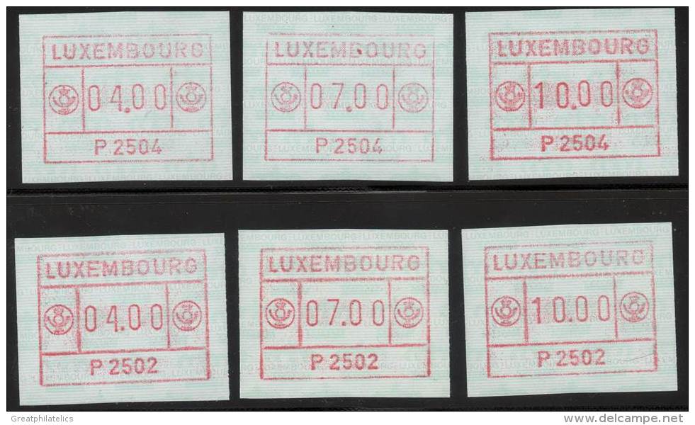 LUXEMBOURG P2502-2504 FRAMA VARIOUS VALUES MNH - Machines à Affranchir (EMA)