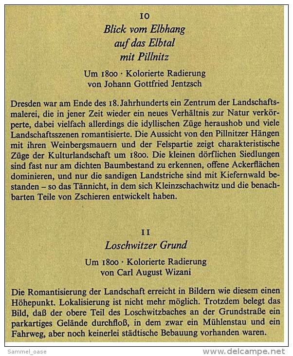 2 X Nachdruck Von Kolorierten Radierungen  -  Dresden Elbtal + Loschwitzer Grund  - Um 1800  -  Ca. 41 X 28 Cm - Gouaches