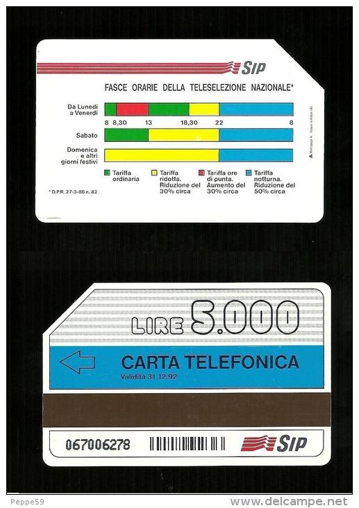 52 A Golden - Fasce Orarie Da L. 5.000 31-12-92 Mantegazza Corto - Senza Rimborsabile - Pubbliche Ordinarie