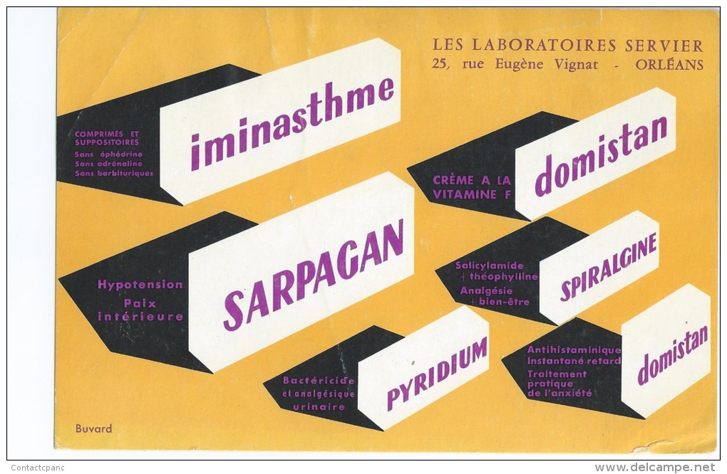 LES  LABORATOIRES  SERVIER - Produits Pharmaceutiques